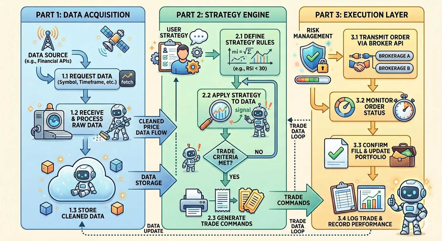 Automatic trading platform flow chart